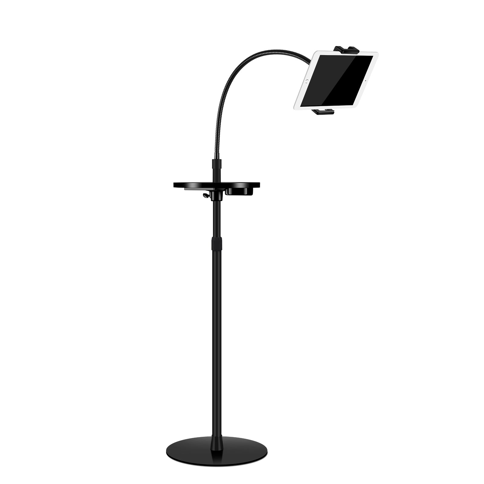 UP-9ST Phone Tablet Holder for iPhone 16 / 16 Ultra / 16 Pro / 16 Pro Max Floor Stand Aluminum Alloy+ABS Angle Adjustable Lazy Phone Bracket UP-9ST Phone Tablet Holder for iPhone 16 / 16 Ultra / 16 Pro / 16 Pro Max Floor Stand Aluminum Alloy+ABS Angle Adjustable Lazy Phone Bracket